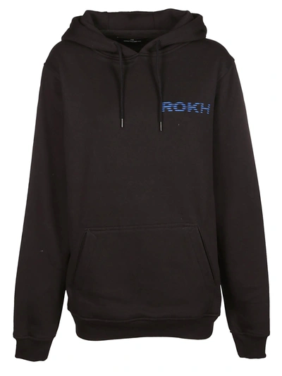 Shop Rokh Logo Hoodie In Black