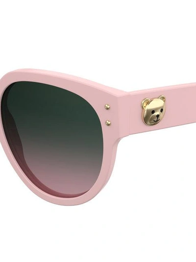 Shop Moschino Eyewear Teddy Bear Sunglasses In Pink