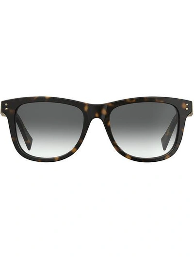 Shop Moschino Eyewear Tortoiseshell Sunglasses In Brown