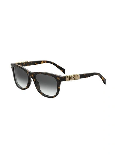 Shop Moschino Eyewear Tortoiseshell Sunglasses In Brown