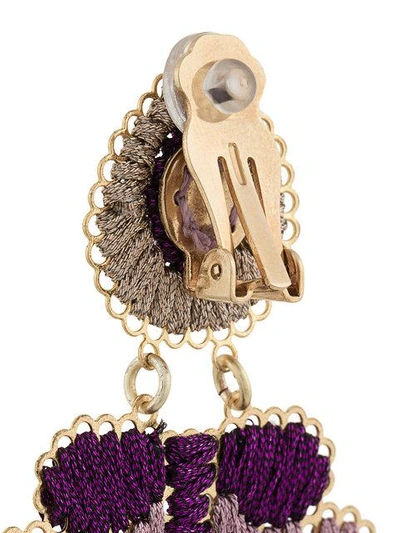 Shop Mercedes Salazar Curubas Fringe Drop Earrings - Metallic