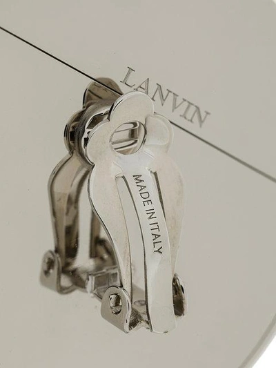 Shop Lanvin Geometric Contrast Earrings - Black
