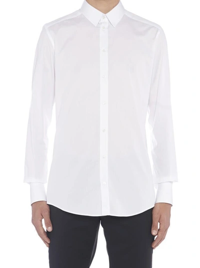 Shop Dolce & Gabbana Poplin Button Down Shirt In White