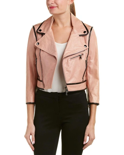 Shop Red Valentino Leather Jacket In Nocolor
