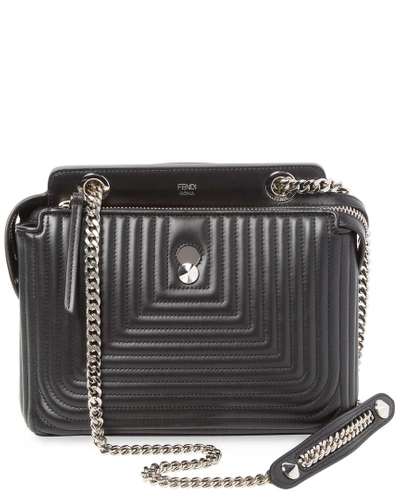 Shop Fendi Dotcom Click Leather Shoulder Bag In Nocolor