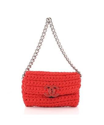 chanel crochet flap bag