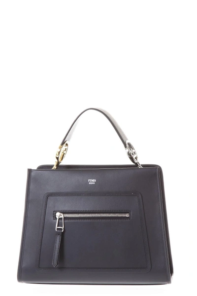 Shop Fendi Runaway Small Leather Bag In Black