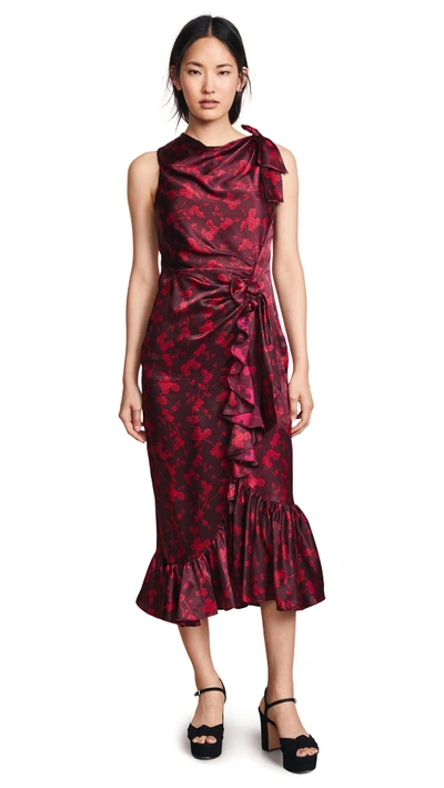 Shop Cinq À Sept Nanon Dress In Rhubarb/camilla Red