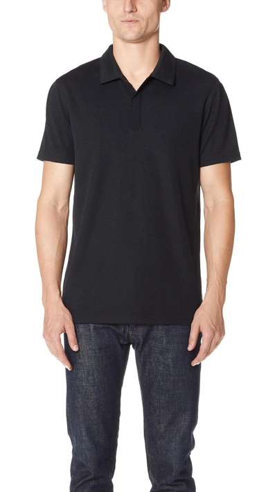 Shop Reigning Champ Dry Polo Shirt In Black