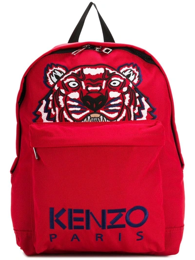 Shop Kenzo Tiger Backpack In Red