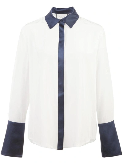 Shop Alexis Contrast Trim Shirt - White