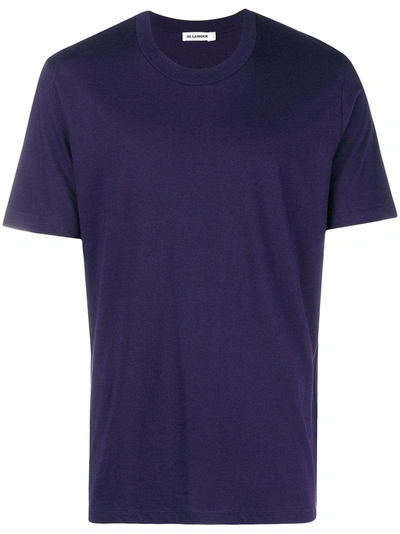 Shop Jil Sander Classic Plain T-shirt - Purple
