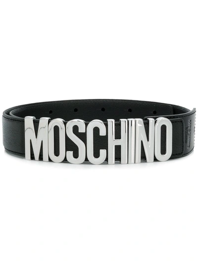 Shop Moschino Gürtel Mit Logo - Schwarz In Black