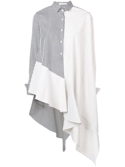 contrast asymmetric shirt