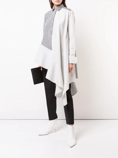 contrast asymmetric shirt