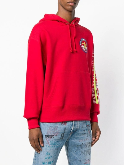 Shop Tommy Jeans 90s Logo Saiilng Hoodie In Red