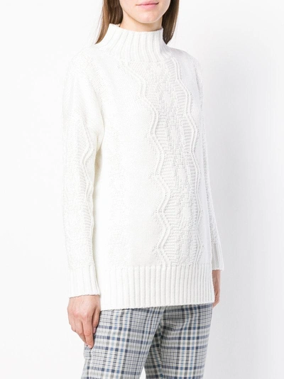 Shop Lorena Antoniazzi Knit Sweater - White