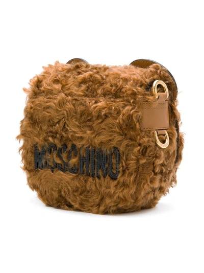 Shop Moschino Teddy Bear Shoulder Bag - Brown