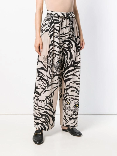 Shop Valentino Tiger Re-edition Trousers In Nude & Neutrals