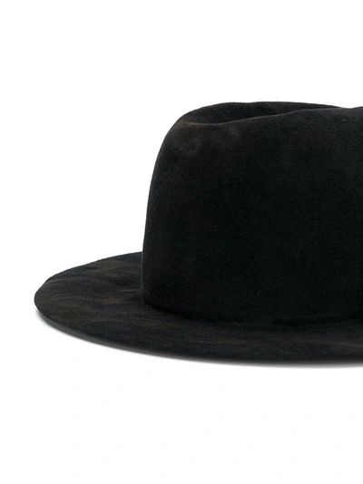Shop Yohji Yamamoto Fedora Hat - Black