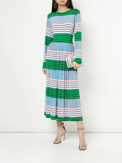Shop Stine Goya Striped Knit Dress - Multicolour