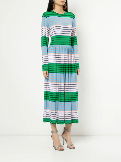 Shop Stine Goya Striped Knit Dress - Multicolour