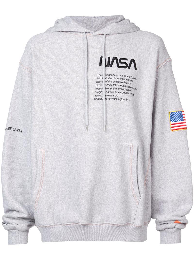 heron preston nasa hoodie grey