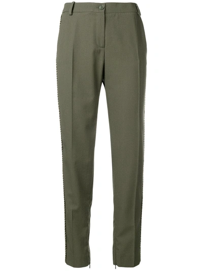 Shop Pinko Relaxed Fit Trousers In Green