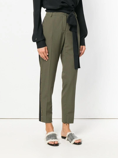 Shop Pinko Relaxed Fit Trousers In Green