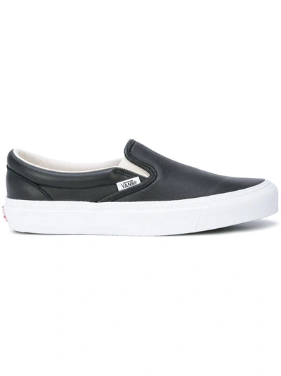 Vans Vault Og Classic Slip On Lx Sneakers - Black In Black