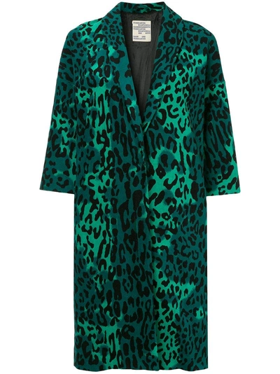 Shop Baum Und Pferdgarten Leopard Print Coat - Green