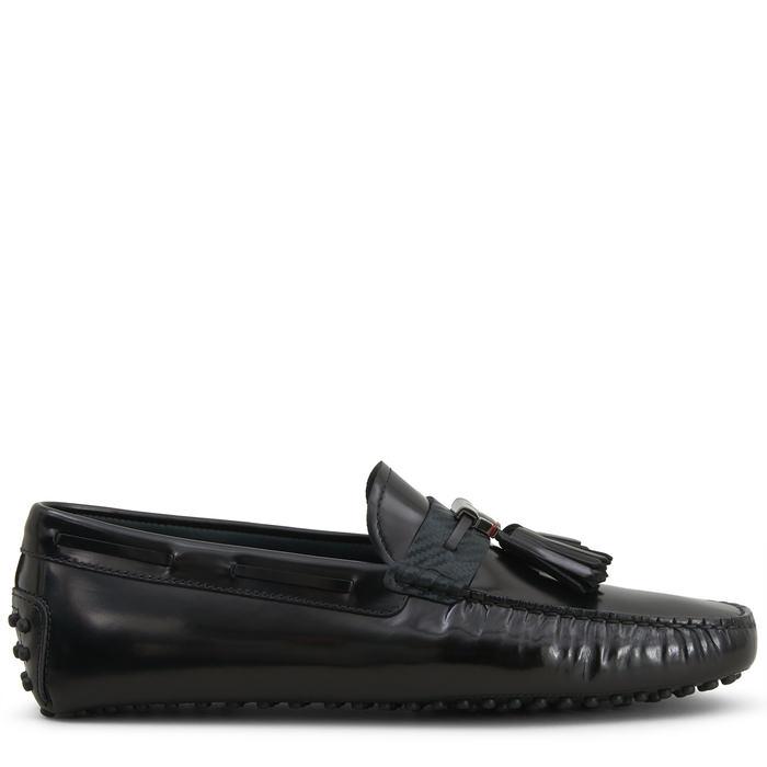 tod's black driving shoes
