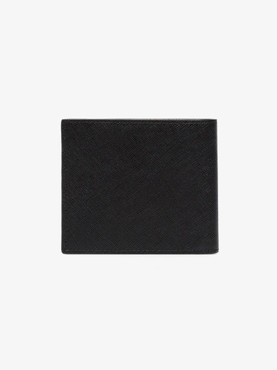Prada Contrast Logo Bifold Wallet In Black