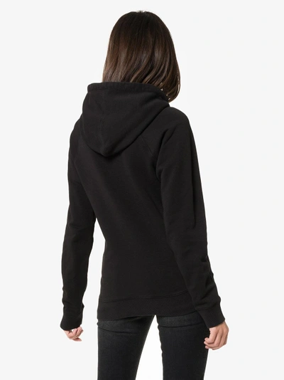 Shop Saint Laurent Logo Print Hoodie In Black
