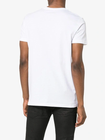 Shop Balmain T-shirt Mit Logo-print In Weiss