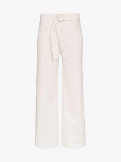 Shop Reformation Madison High-waisted Jeans In Nude/neutrals