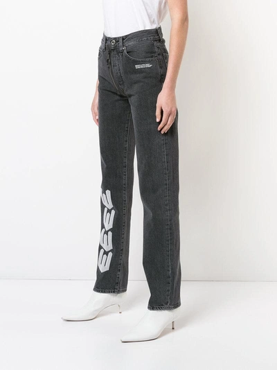 Shop Off-white Straight Leg Jeans In Grey