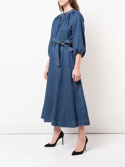 Shop Co Belted Denim Dress In Blue