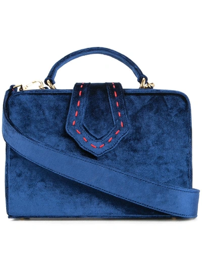 Shop Mehry Mu Top-handle Box Tote - Blue