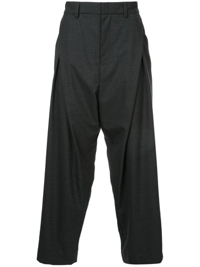 Shop Yoshiokubo Baggy Trousers - Grey