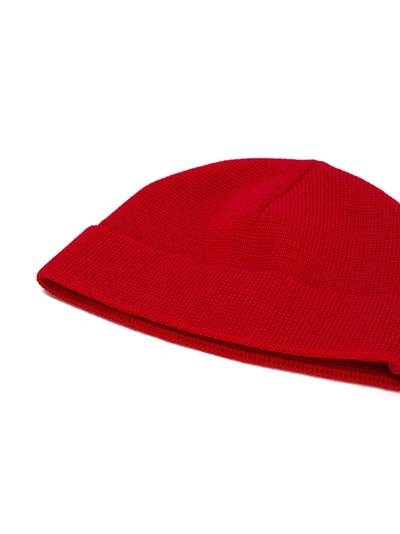 Shop Ami Alexandre Mattiussi Fine Knit Beanie - Red