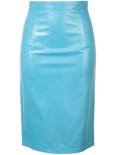 Shop Sylvie Schimmel 'glove' Skirt - Blue