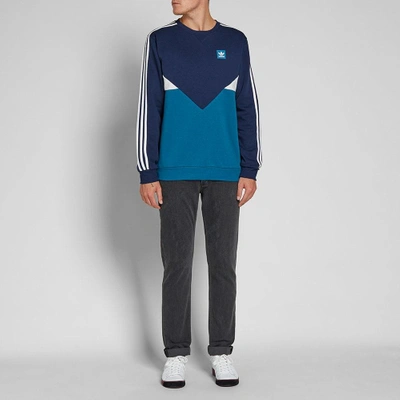 Adidas Originals Adidas Premier Crew Sweat In Blue | ModeSens