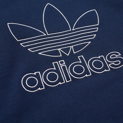 Adidas Originals Adidas Outline Crew Sweat In Blue | ModeSens