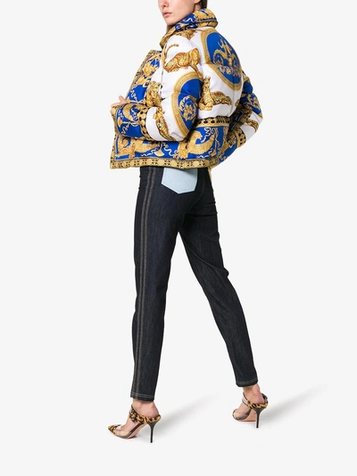 Shop Versace Pillow Talk Puffer Jacket In Multicolour