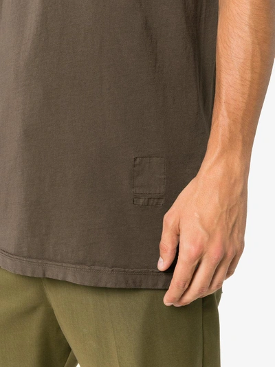 Shop Rick Owens Drkshdw Dark Dusk Level Short Sleeve Cotton T Shirt In Brown