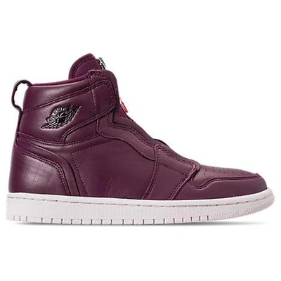 Shop Nike Women's Air Jordan 1 High Zip Casual Shoes, Purple
