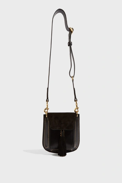 Isabel Marant Kansy Studded Leather And Suede Shoulder Bag, Os In Black