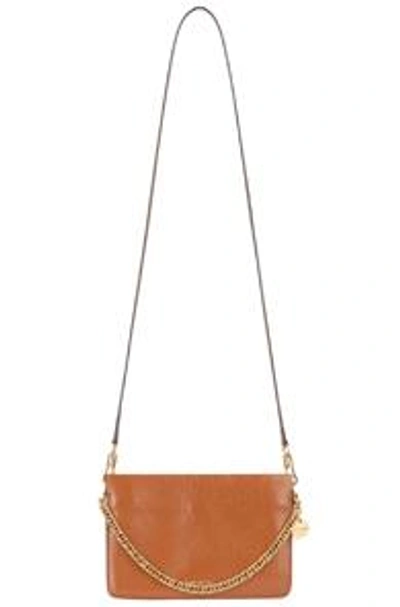 Shop Givenchy Cross3 Leather Crossbody Bag In Chestnut