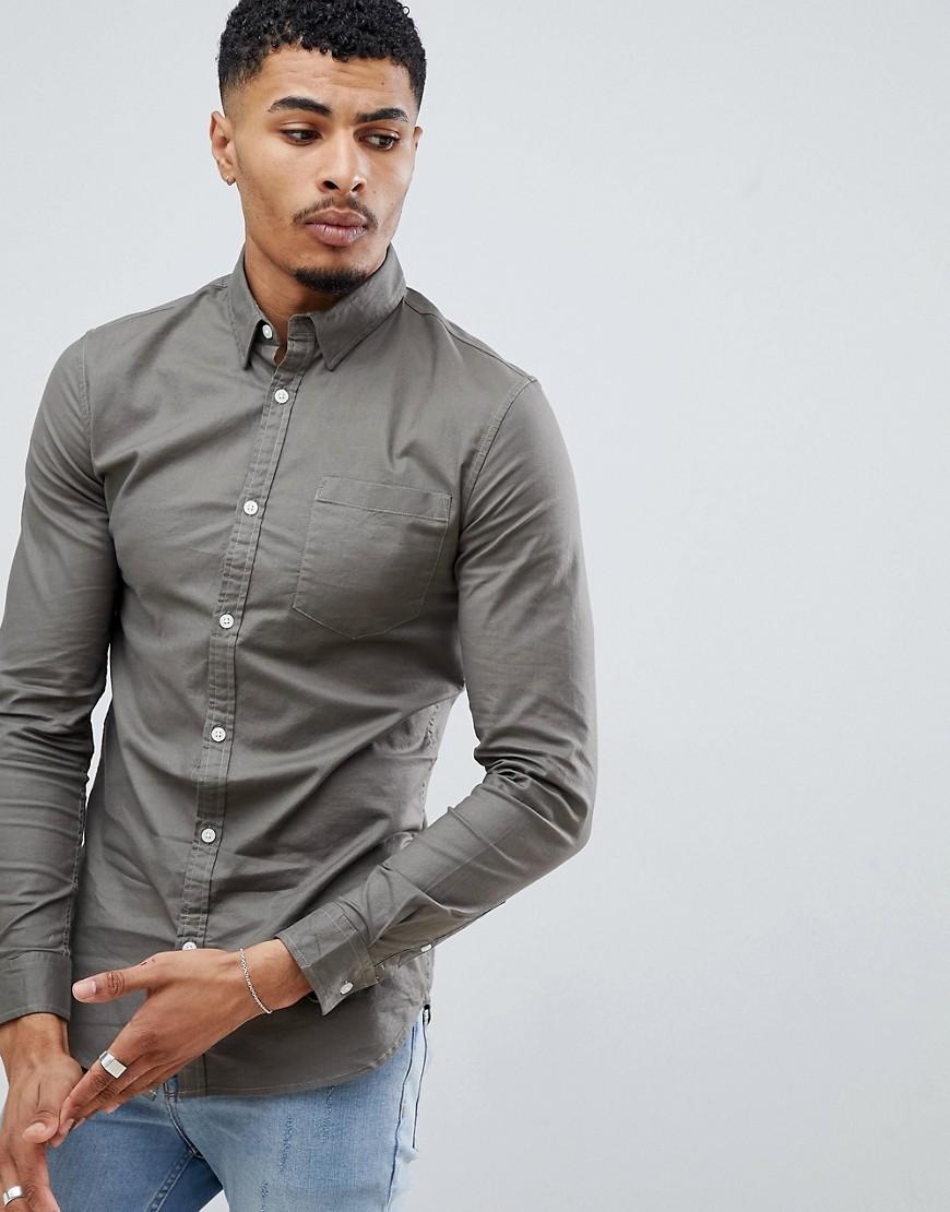 muscle fit oxford shirt